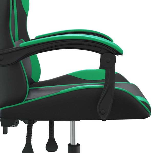 vidaXL Gaming-Stuhl Schwarz und Grün Kunstleder [3143869] Bild 9