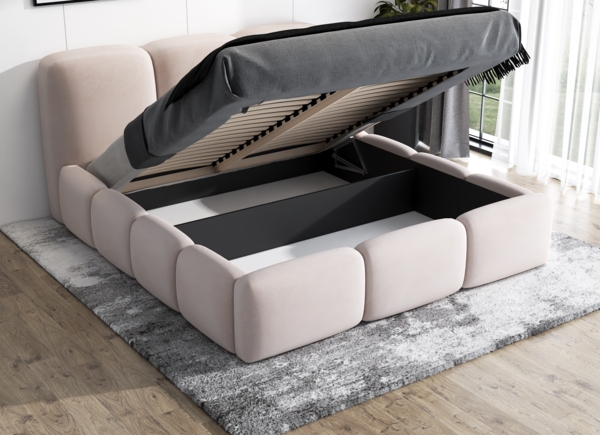 Polsterbett STAR 160x200 mit Matratze, Bettkasten und Lattenrost. Farbe: Anthracite 18 Bild 5