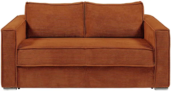 Vente-unique - LORETO Sofa SamtStoff Rot - B 223 cm95 cm x H 90 cm x L 215 cm