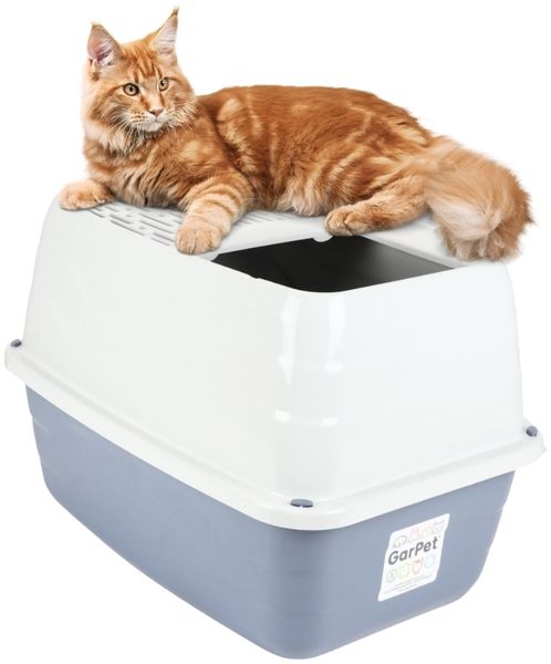 Hop-In Katzenklo Katzentoilette Hoch Groß Katzenklo Hop In Katzen Klo XXL oben Einstieg Top Entry Jump-In Haubentoilette
