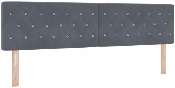 vidaXL Boxspringbett mit Kopfteil Dunkelgrau 200 x 180 cm Samt 3341427 Bild 5