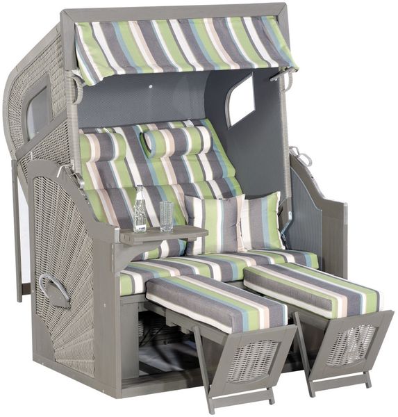 Sunny Smart Strandkorb 405 Z Comfort XL Pinie antik-braun Stoff 1226