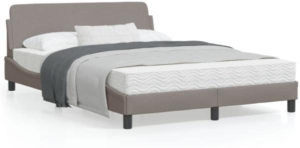 vidaXL Bettgestell "Dover" Taupe 120x200 cm Stoff 373149