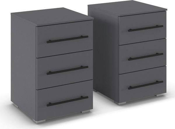 rauch Nachtkommode Nachttisch Nachtkonsole AVOLA in Dekorfront (Set, 2 St, Breite 40 cm inkl. Soft-Close-Funktion), mit 3 geräumigen Schubladen für viel Stauraum MADE IN GERMANY