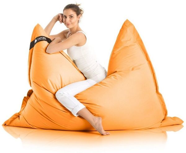 LAZY BAG Sitzsack für Indoor & Outdoor, Orange, Nylon, 400 l