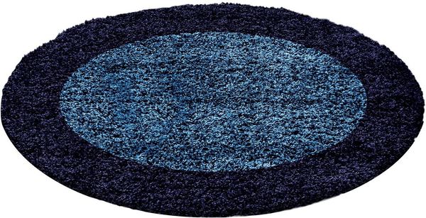 Runder Shaggy Teppich LIFE NAVY 160 X 160cm