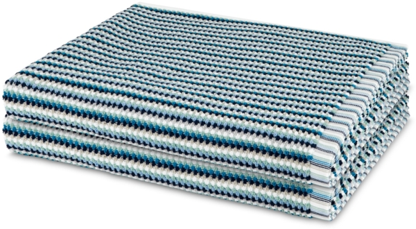 Möve Bliss 2 tlg. Frottier-Set - 2 X Duschtuch (67 X 140cm) - 500 - Blau / grün