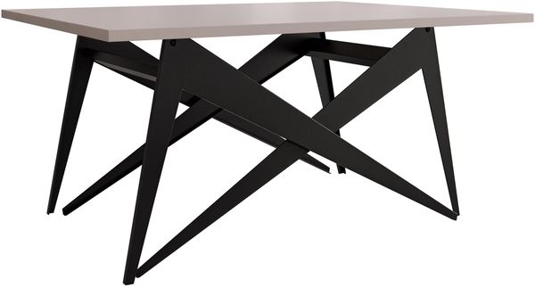 2-in-1 Couchtisch und Esstisch Xorkol (Farbe: Schwarz / Cashmere)