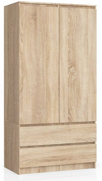 Raumhirsch Furniture Kleiderschrank aus Sonoma-Eiche - Hoher Stauraum - Kleiderschrank Stilvoller Schlafzimmerschrank, ideal für Jugendzimmer & Wohnzimmer