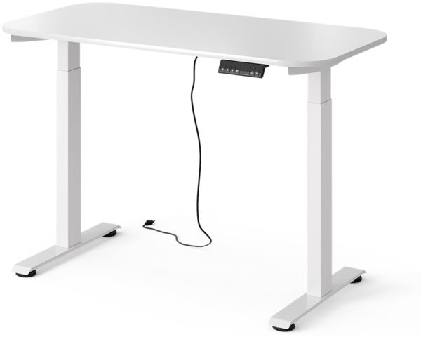 höhenverstellbarer elektrischer Schreibtisch Elevate Weiß 120x60 cm 2 Motoren Vicco
