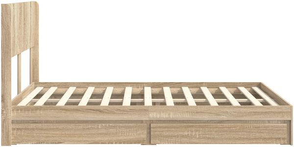 vidaXL Bettgestell mit Stauraum und Kopfteil Sonoma-Eiche 160 x 200 cm 3414367 Bild 7