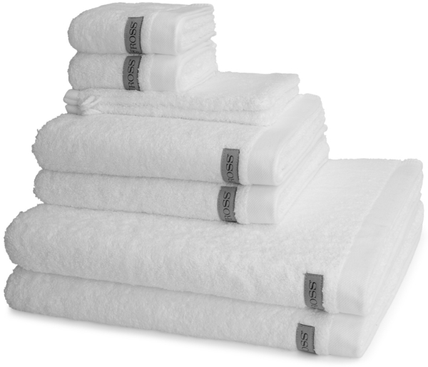 Ross Sinfonie 8 tlg. Frottier-Set - 2 X Handtuch (50 X 100cm), 2 X Duschtuch (70 X 140cm), 2 X Gästetuch (30 X 50cm), 2 X Waschhandschuh (16 X 22cm) - 500 g/m2 - Kiesel