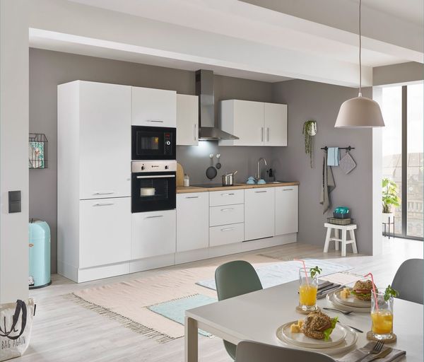 BASIC by Balculina Küchenzeile Turin, Breite 340 cm, wahlweise mit E-Geräten
