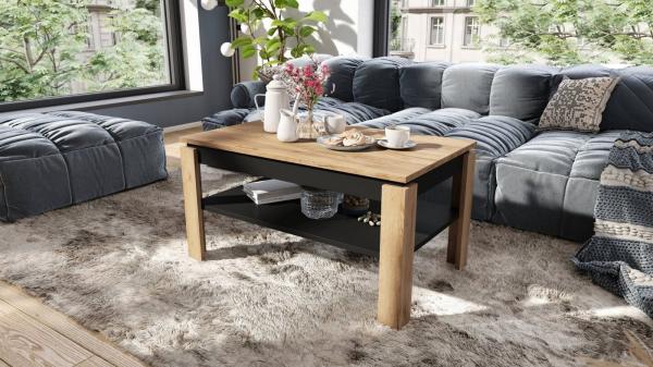 designimpex Couchtisch Design Asti-P Tisch höhenverstellbar 55 - 67cm Esstisch