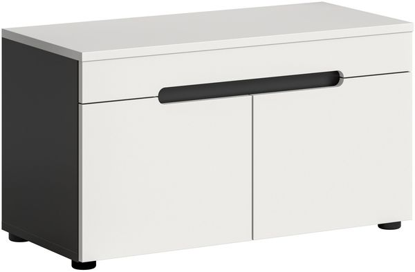 Sitzbank (B/H/T: 80x45x37 cm) in weiß Nachbildung