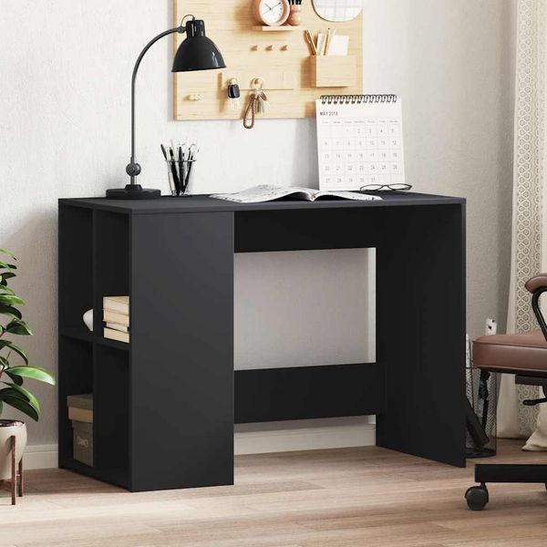 Schreibtisch, Bürotisch, Computertisch Schwarz 102 x 50 x 75 cm Holzwerkstoff