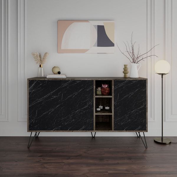 Konsole, 'Clara', 83 x 35,6 x 142, Dunkelbraun, Bendir