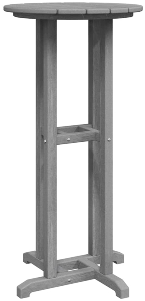 vidaXL Bartisch Hellgrau 55 x 55 x 107 cm Polyethylen 42006609