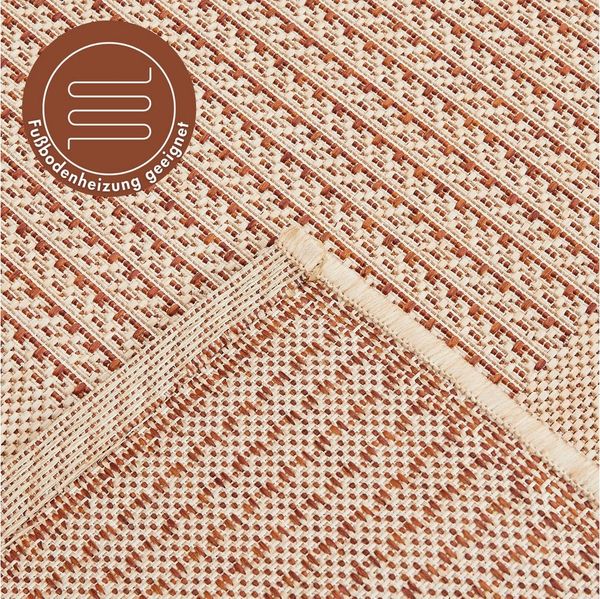 Andiamo Teppich ARIZONA 2, rechteckig, Höhe: 5 mm, Flachgewebe, mit Bordüre, In- und Outdoor geeignet, wetterfest