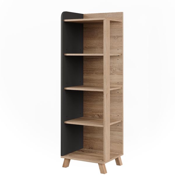 Badregal Karen Sonoma/Anthrazit 40 x 128 cm mit 4 Fächern Vicco