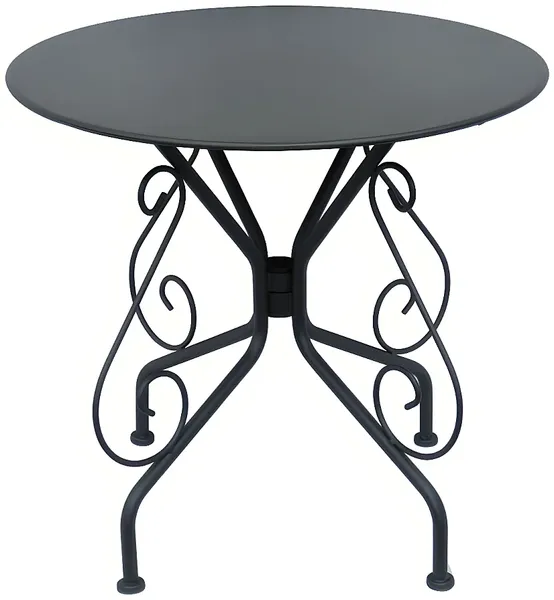 Vente-unique - GUERMANTES Garden dining set Metall Grau - B 80 cm x H 71 cm x L 80 cm