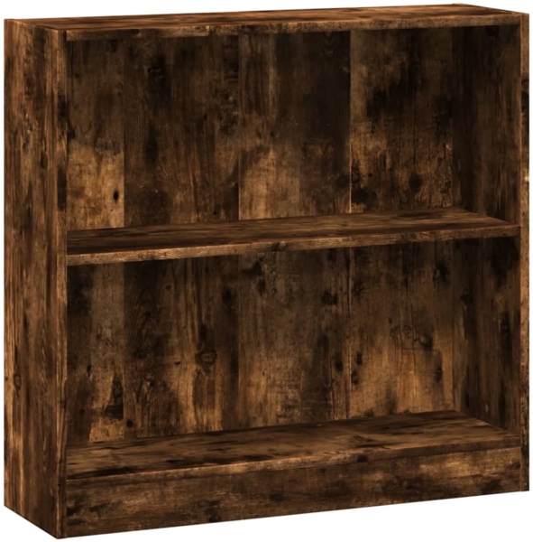 vidaXL Bücherregal Räuchereiche 80x24x76 cm Holzwerkstoff 857830