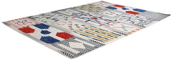 calo-deluxe Teppich Evans 210, rechteckig, Höhe: 8 mm, Wolle mit Baumwolle, Wohnzimmer
