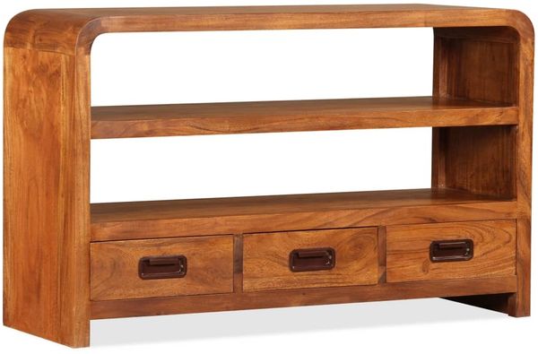 TV-Schrank, TV-Lowboard Massivholz Akazie 90x30x55 cm Bild 5