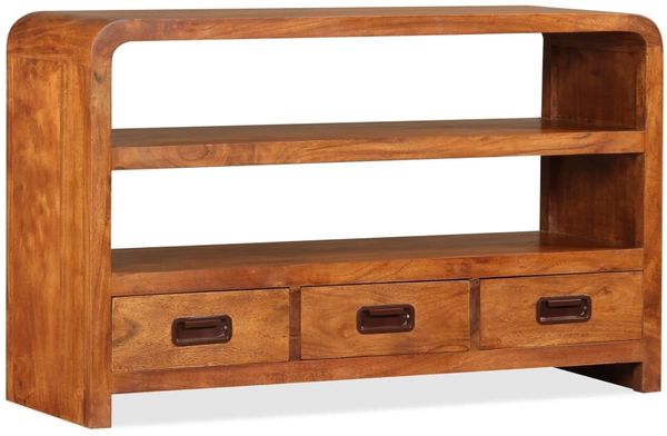 TV-Schrank, TV-Lowboard Massivholz Akazie 90x30x55 cm Bild 3