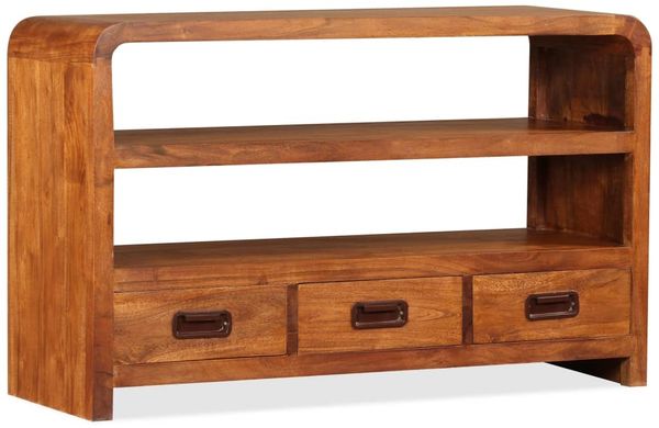 TV-Schrank, TV-Lowboard Massivholz Akazie 90x30x55 cm Bild 2
