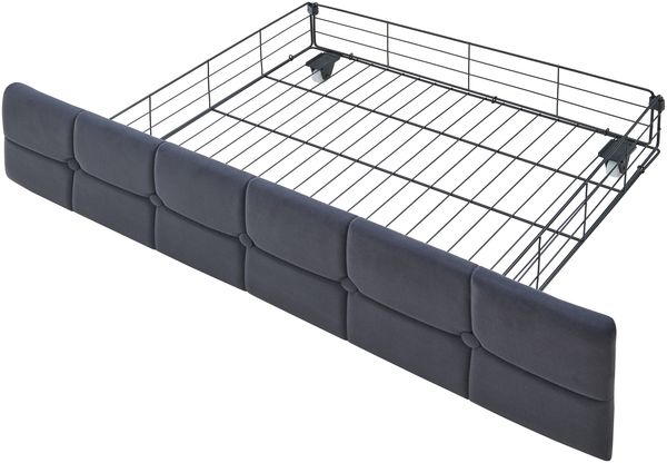 Schlafsofa 90×200 cm mit LED-Kopfteil, USB/Typ-C-Anschlüssen & Stauraum-Schubladen, modernes Polsterbett umbaubar Bild 6