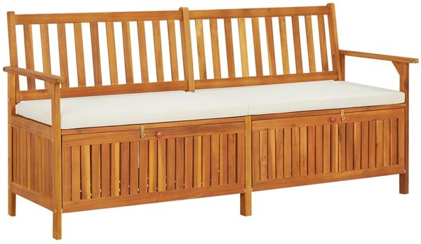 vidaXL Truhenbank mit Kissen 170 cm Massivholz Akazie 316738