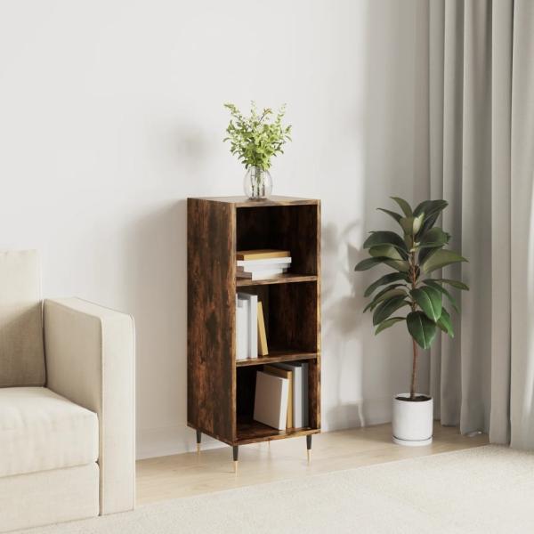 vidaXL Sideboard Räuchereiche 34,5x32,5x90 cm Holzwerkstoff 828713