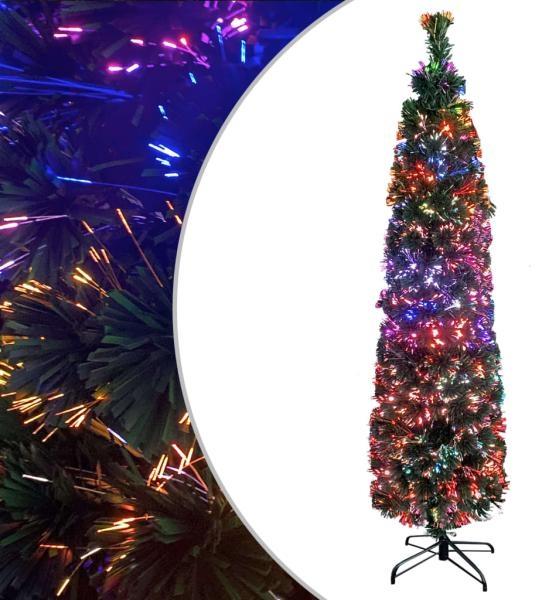 vidaXL Künstlicher Weihnachtsbaum Schlank mit Ständer und LED 64 cm Glasfaser 328442 Bild 7