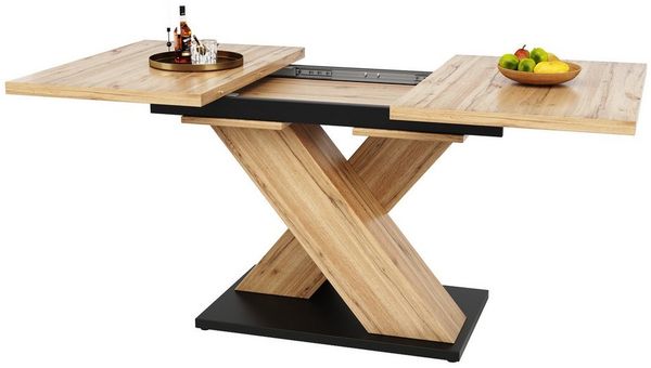 i@home Esstisch ausziehbarer Esszimmertisch, Küchentisch (Packung, 1 Tisch), Kücheninsel, (119-158,5×80cm), X-Säul
