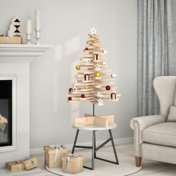 vidaXL Weihnachtsbaum Holz zum Schmücken 100 cm Massivholz Kiefer 858204