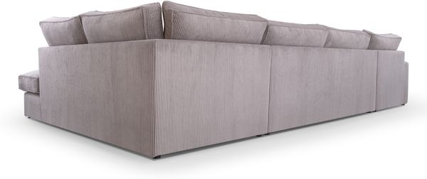 AX LIVING Sofa U Form grau Calvello U Eck Sofa Wohnlandschaft 398 cm R Bild 6