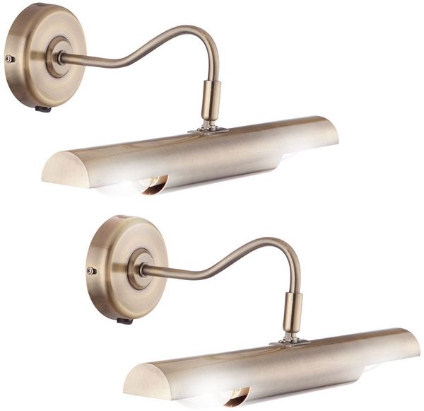 2er Set LED Bilderleuchte mit Schalter