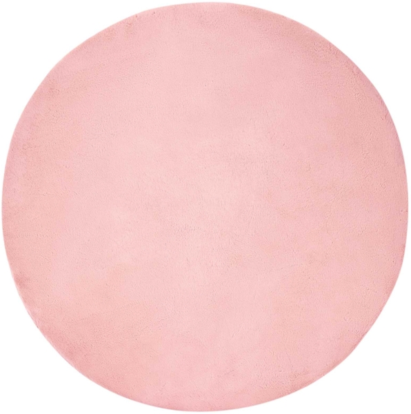 vidaXL Kunstfell Hasen Teppich Olite Rosa Ø 160 cm Polyester 42021714