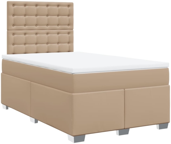 vidaXL Boxspringbett Matratze Cappuccino-Braun 120x190 cm Kunstleder 3290715