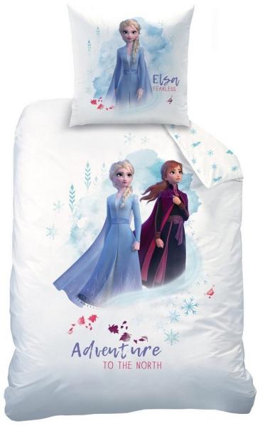 BERONAGE Kinderbettwäsche Frozen 2 Die Eiskönigin Nature Bettwäsche Linon / Renforcé, 100% Baumwolle, 2 teilig, 135x200 + 80x80 cm