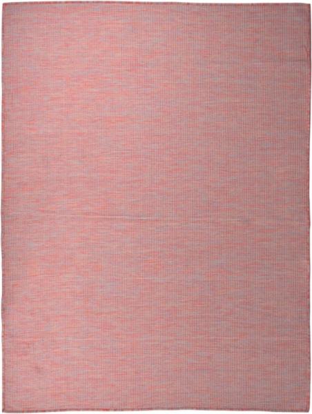 vidaXL Outdoor-Teppich Flachgewebe 120x170 cm Rot 340823