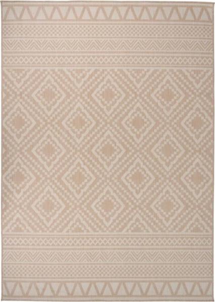 vidaXL Outdoor-Teppich Flachgewebe 120x170 cm Braun Gestreift 340865