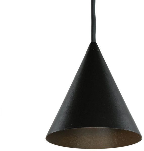 Licht-Erlebnisse Pendelleuchte ZAGON, ohne Leuchtmittel, Metall GU10 rund Ø 11 cm H: max. 130 cm Schwarz Modern Hängelampe