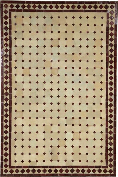Mosaik-Esstisch 120x80 Bordeaux/Raute