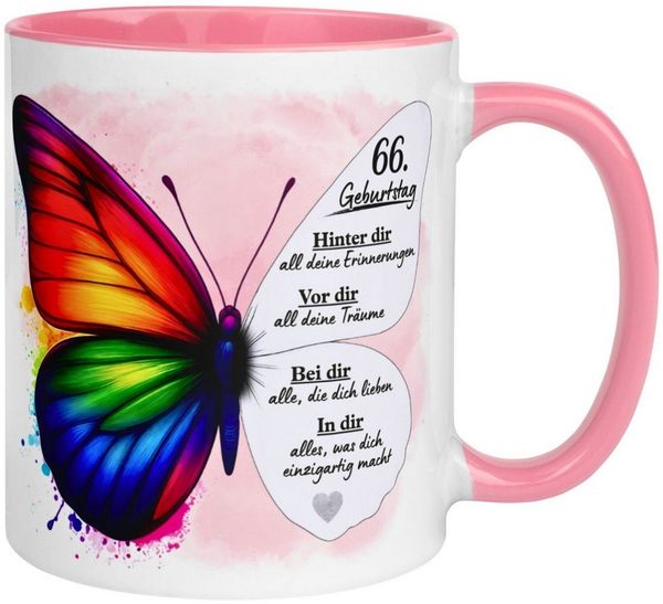 Momentals Tasse 66. Geburtstag Frau – Weil du einzigartig bist – Geburtstagsgeschenk, Gratis Versand · Links-&Rechtshänder · Spülmaschinenfest