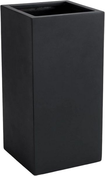VIVANNO Pflanzkübel Fiberglas BLOCK Säule - Anthrazit Matt (1 St), 30x30x60 cm