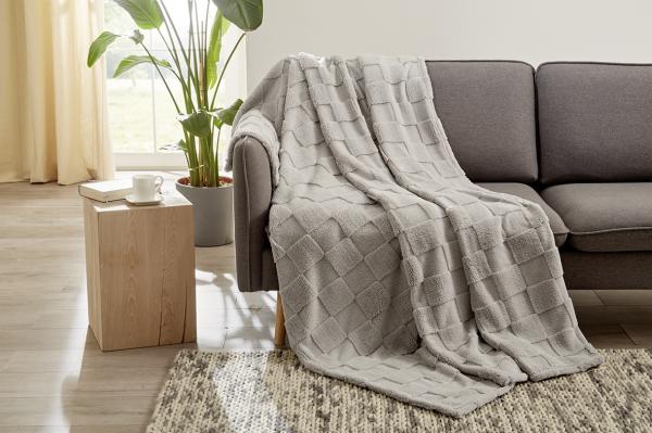 Decke FRANKA silber (BL 150x200 cm)