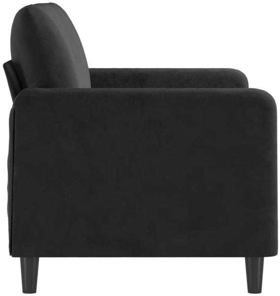 vidaXL 2-Sitzer-Sofa Schwarz 120 cm Samt Bild 4