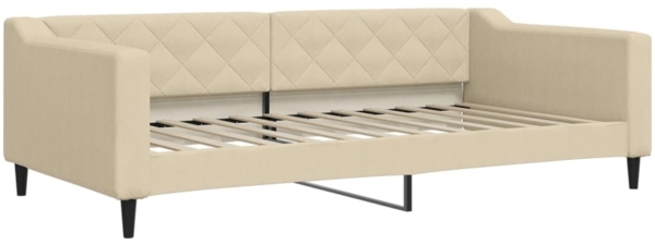 vidaXL Tagesbett Creme 100x200 cm Stoff 354170